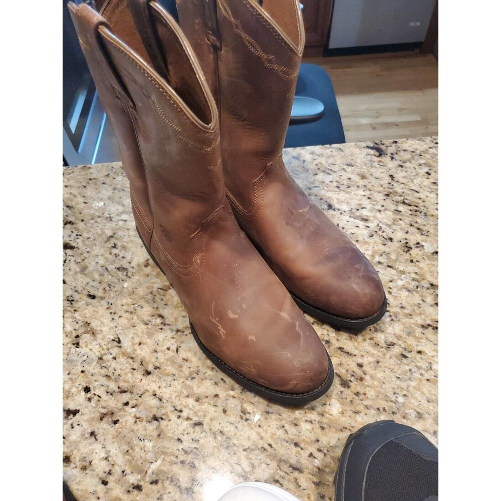 Mens Ariat Heritage Roper Cowboy Boots 10002284(35525) Distressed Brown 11.5 D